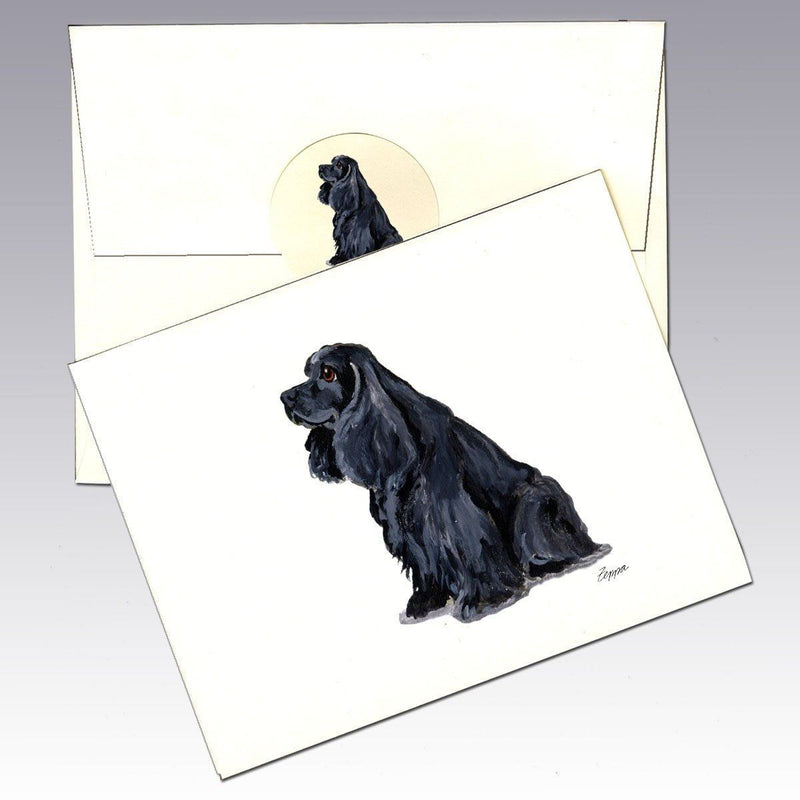 Cocker Spaniel, Black Note Cards