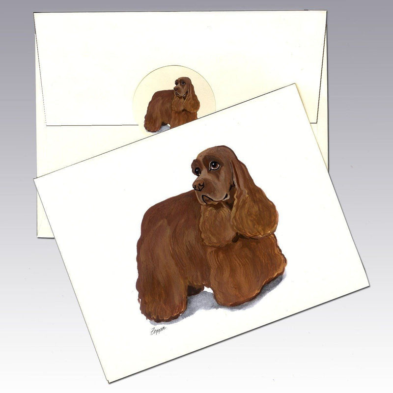 Cocker Spaniel, Chocolate Note Cards