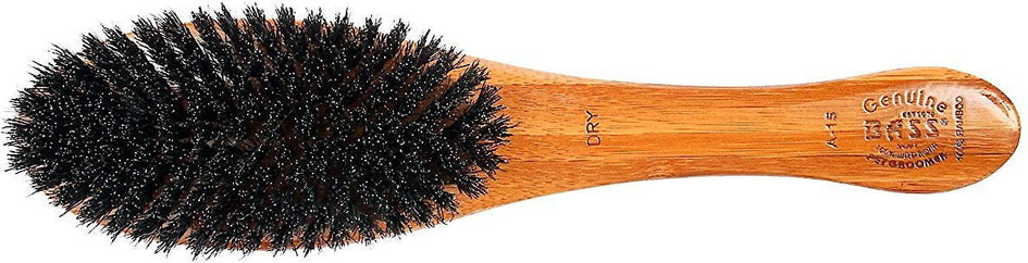 Bass Brushes Shine & Condition Soft Bristle Pet Brush, Bamboo-Dark Finish