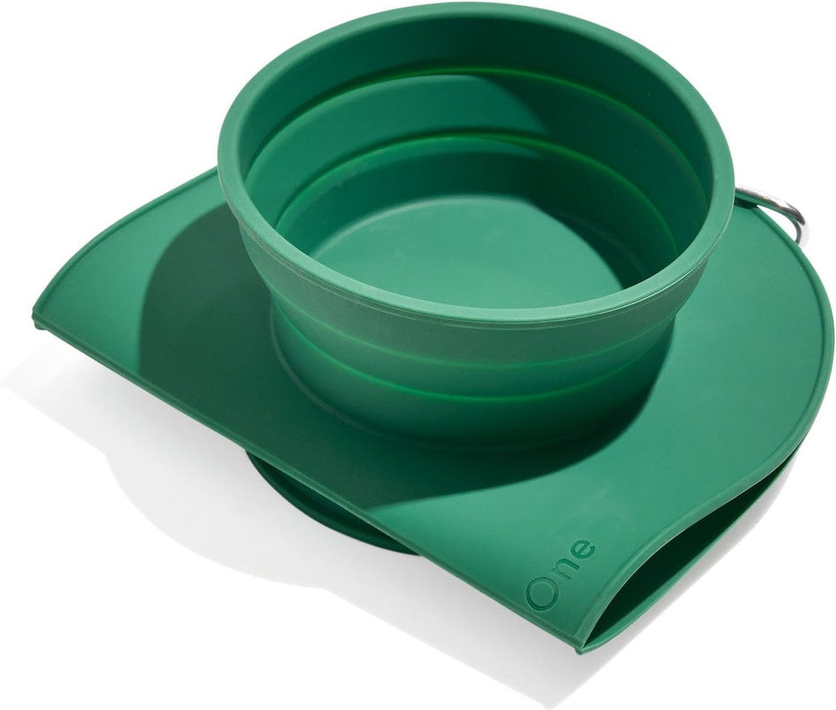 Wild One Collapsible Travel Silicone Duo Dog Bowl