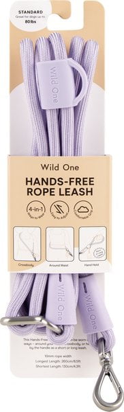 Wild One Hands-Free Adjustable Rope Dog Leash, Standard
