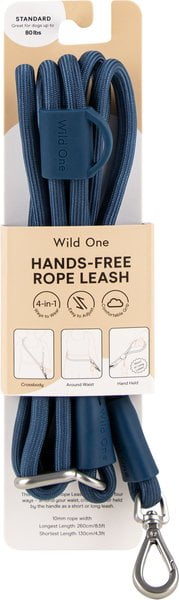 Wild One Hands-Free Adjustable Rope Dog Leash, Standard