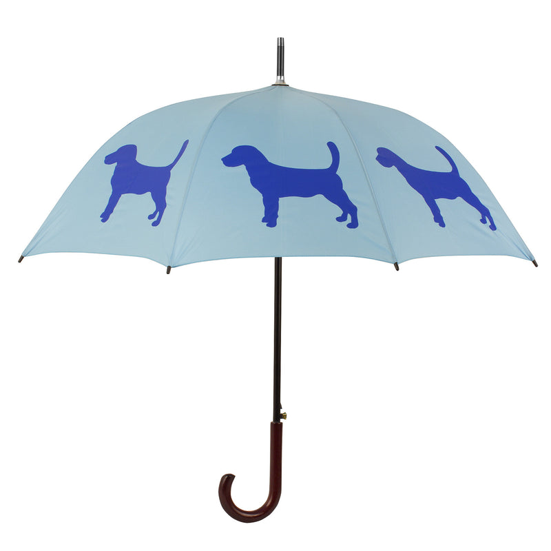 Beagle Umbrella Royal Blue on Powder Blue