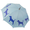Beagle Umbrella Royal Blue on Powder Blue