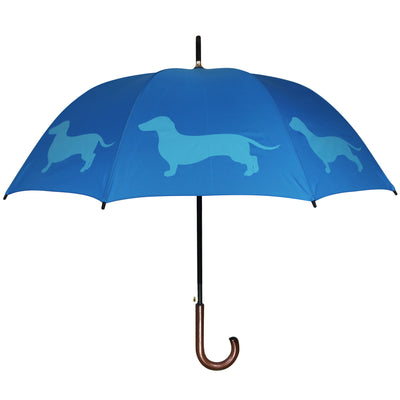 Dachshund Umbrella Sky Blue on Egyptian Blue