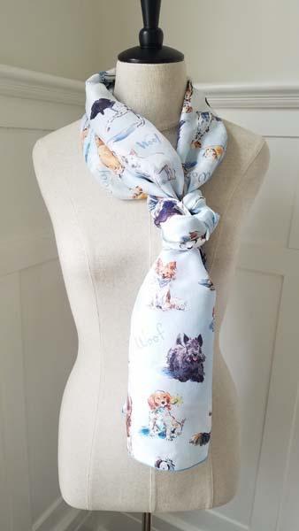 "Woof" 100% Silk Dog Scarf