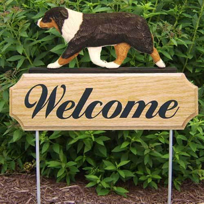 Australian Shepherd Welcome Sign