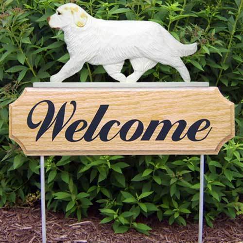 Clumber Spaniel Welcome Sign