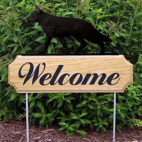 German Shepherd Dog Welcome Sign