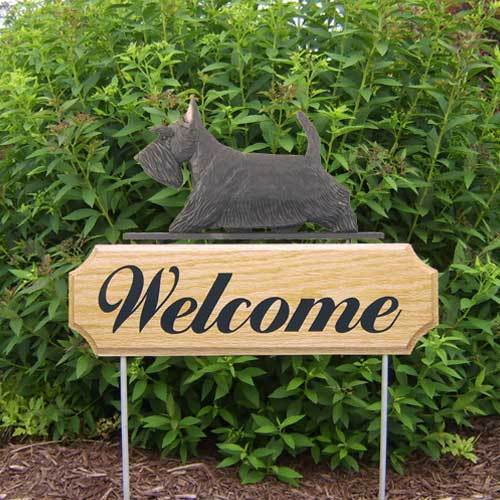 Scottish Terrier Welcome Sign