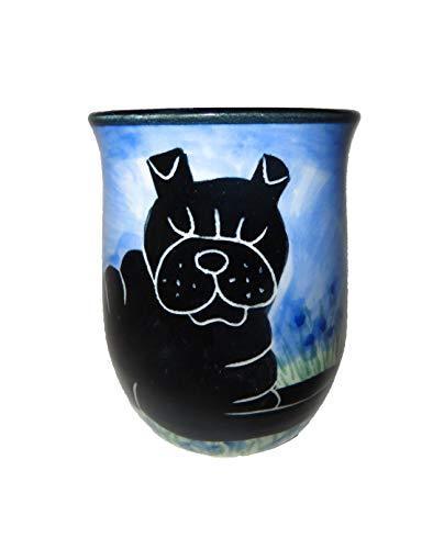 Chinese Shar-Pei, Black, Hand-Painted Ceramic Mug