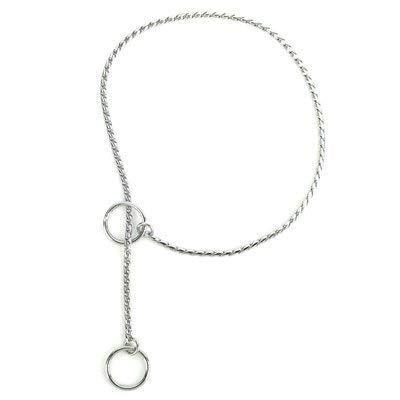 Snake-Chain Dog Collar, Extra-Fine - Chrome