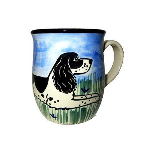 Springer Spaniel, Black and White, Hand-Painted Ceramic Mug