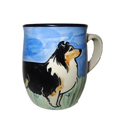 Shetland Sheepdog, Tri-colored, Hand-Painted Ceramic Mug