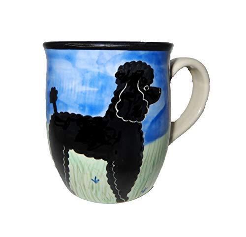 Poodle, Black, Hand-Painted Ceramic Mug