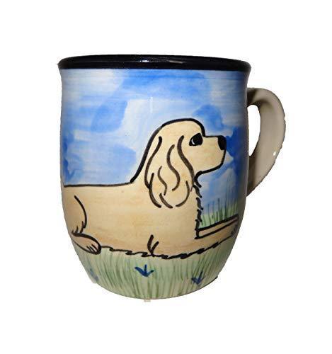 Cocker Spaniel, Buff, Hand-Painted Ceramic Mug