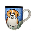 Bulldog Hand-Painted Ceramic Mug
