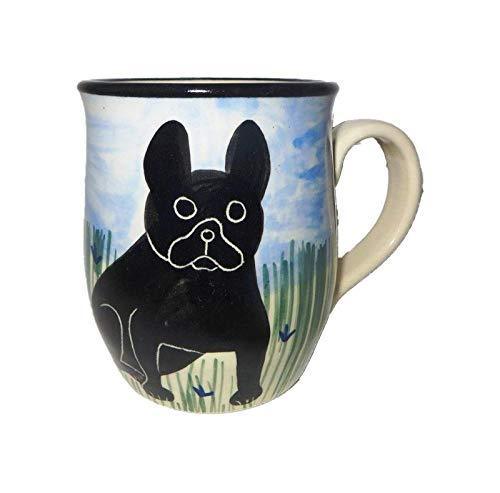 French Bulldog, Black, Hand-Painted Ceramic Mug