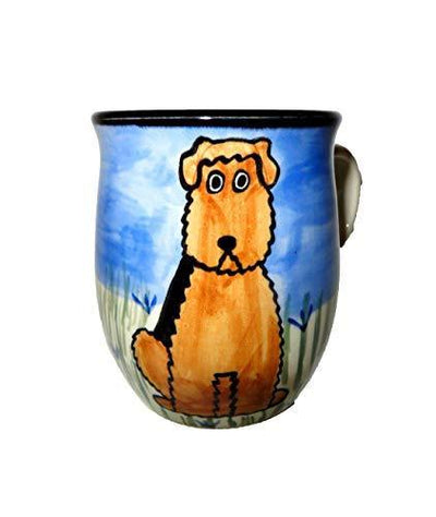 Airedale Terrier Hand-Painted Ceramic Mug