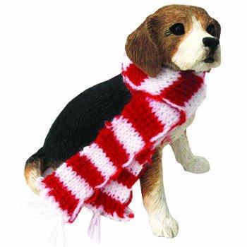 Beagle with Scarf Holiday Ornament