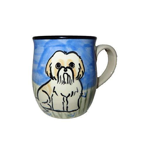 Shih Tzu, Tan and White Puppy Cut, Hand-Painted Ceramic Mug