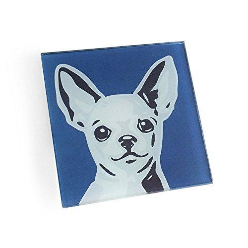 Chihuahua Hand Crafted Glass Dog Coasters