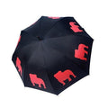 Bulldog Umbrella - Black & Red