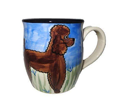 Poodle, Chocolate, Hand-Painted Ceramic Mug