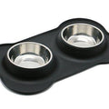 Stainless Steel Dog Bowls with Silicone Mat