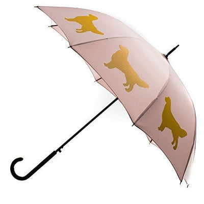 Golden Retriever Umbrella - Pink & Gold