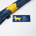 Golden Retriever Umbrella - Navy Blue & Gold