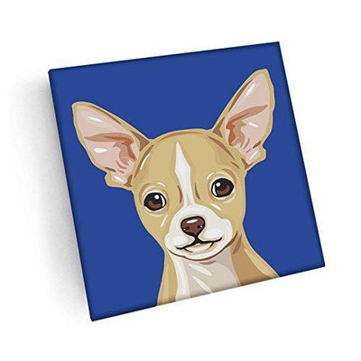 Chihuahua Hand Crafted Glass Dog Coasters