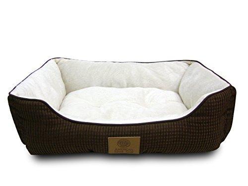 AKC Box Weave Solid Cuddler Dog Bed