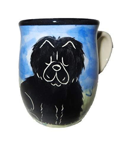Chow Chow, Black, Hand-Painted Ceramic Mug