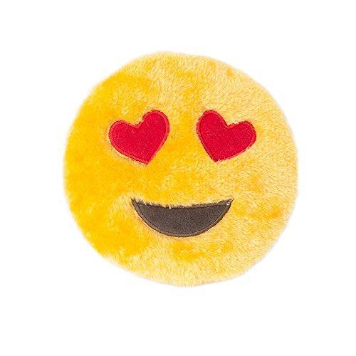 Heart Eyes Squeakie Emojiz Stuffed Plushie Dog Toy