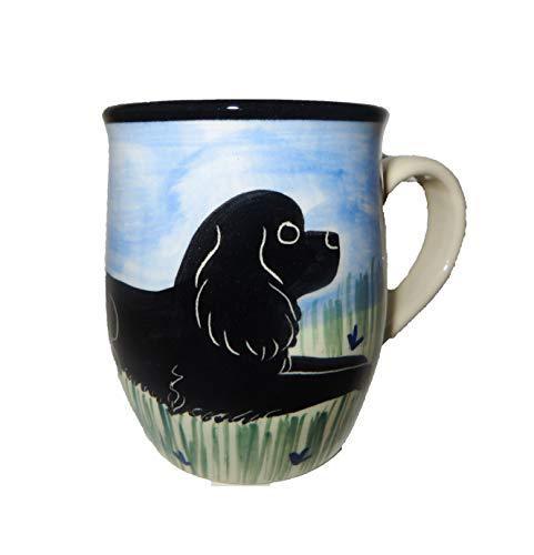 Cocker Spaniel, Black, Hand-Painted Ceramic Mug