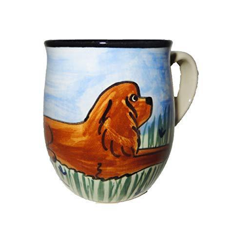 Cavalier King Charles Spaniel, Ruby, Hand-Painted Ceramic Mug