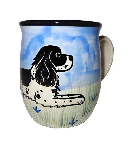 Cocker Spaniel, Black and white, Hand-Painted Ceramic Mug