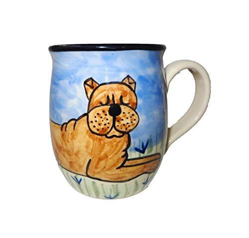 Chinese Shar-Pei, Brown, Hand-Painted Ceramic Mug