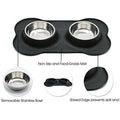 Stainless Steel Dog Bowls with Silicone Mat