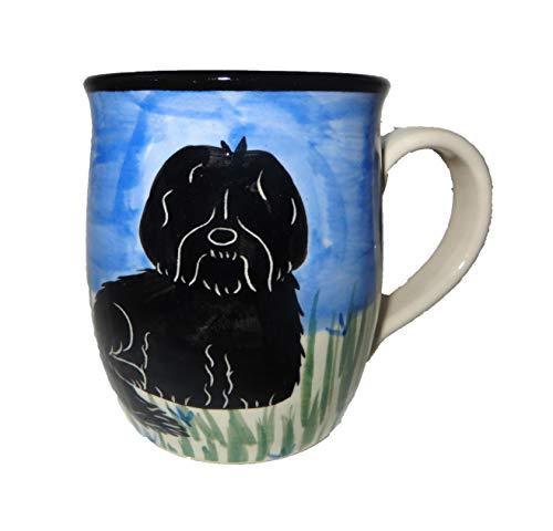 Havenese, Black, Hand-Painted Ceramic Mug