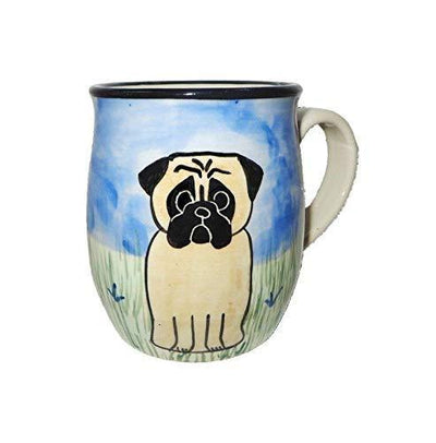Pug, Fawn, Hand-Painted Ceramic Mug