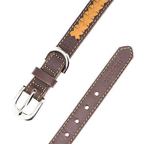 YUDOTE Luxury Genuine Leather Dog Collar
