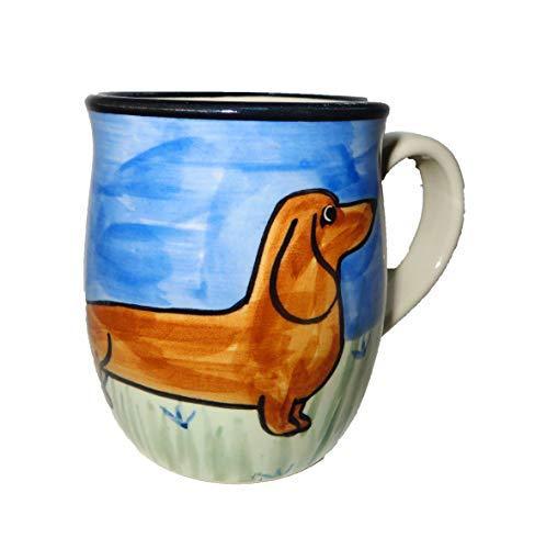 Dachshund, Brown, Hand-Painted Ceramic Mug