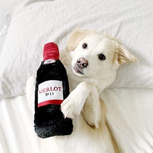 Crunchy Water Bottle Dog Toy - Red Wine