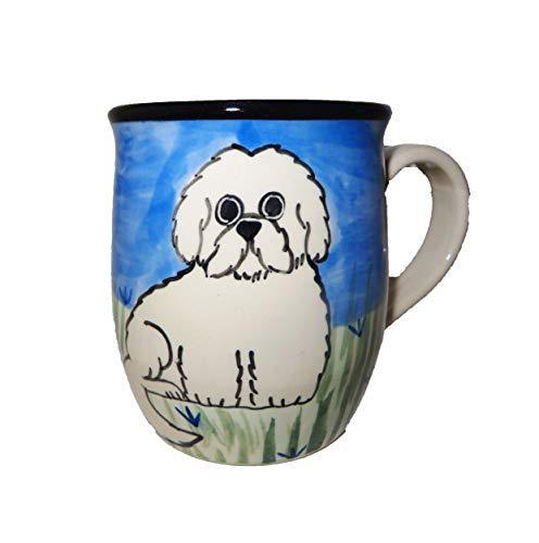 Maltese, Puppy Cut, Hand-Painted Ceramic Mug