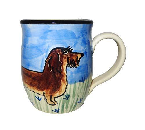 Dachshund, Wirehaired, Hand-Painted Ceramic Mug