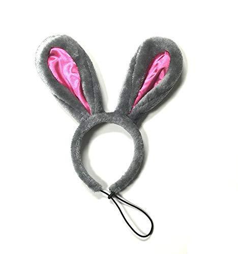 Easter Bunny Gray & Pink Ears Dog Headband