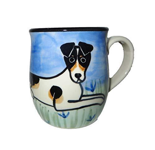 Russell Terrier, Tri-colored, Hand-Painted Ceramic Mug