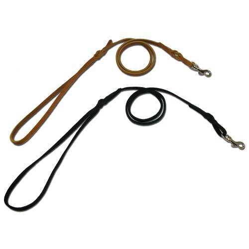 Flat Leather Snap Lead - .25-inch x 3-feet Brown